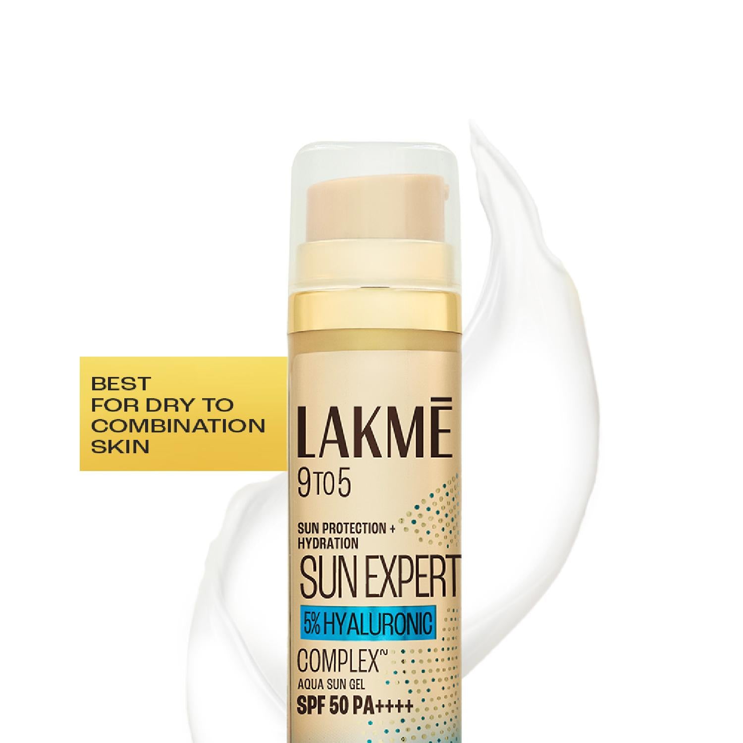 LAKME 9 TO 5 SUN EXPERT 5%HYALURONIC COMPLEX AQUA SUN GEL SPF50 PA++++ 56G — photo 3