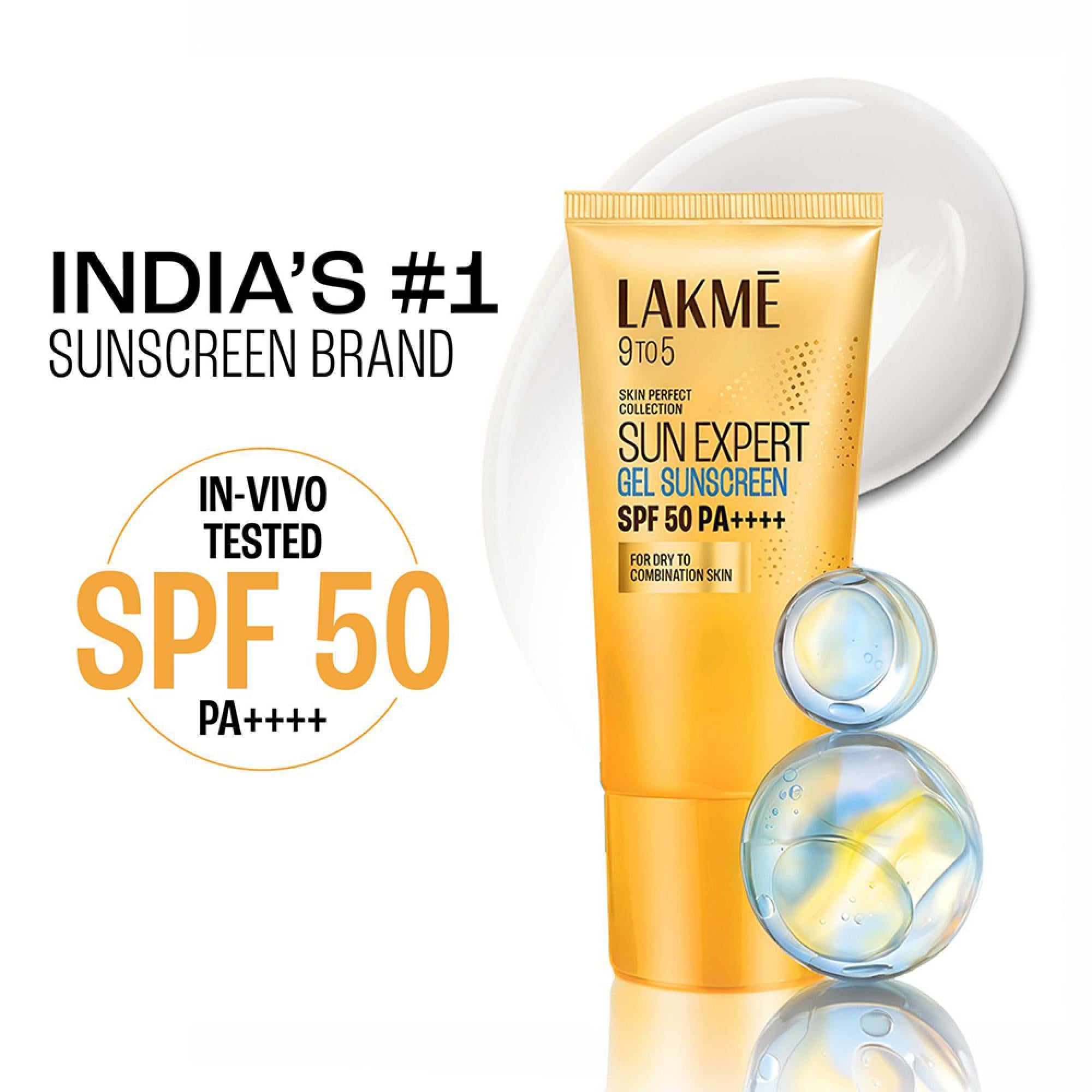 LAKME 9 TO 5 SUN EXPERT GEL SUNSCREEN SPF50 PA++++ 100G