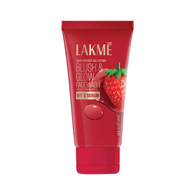 Lakme India Lakmē Blush & Glow Strawberry Freshness Gel Face Wash with Strawberry Extracts, 150g