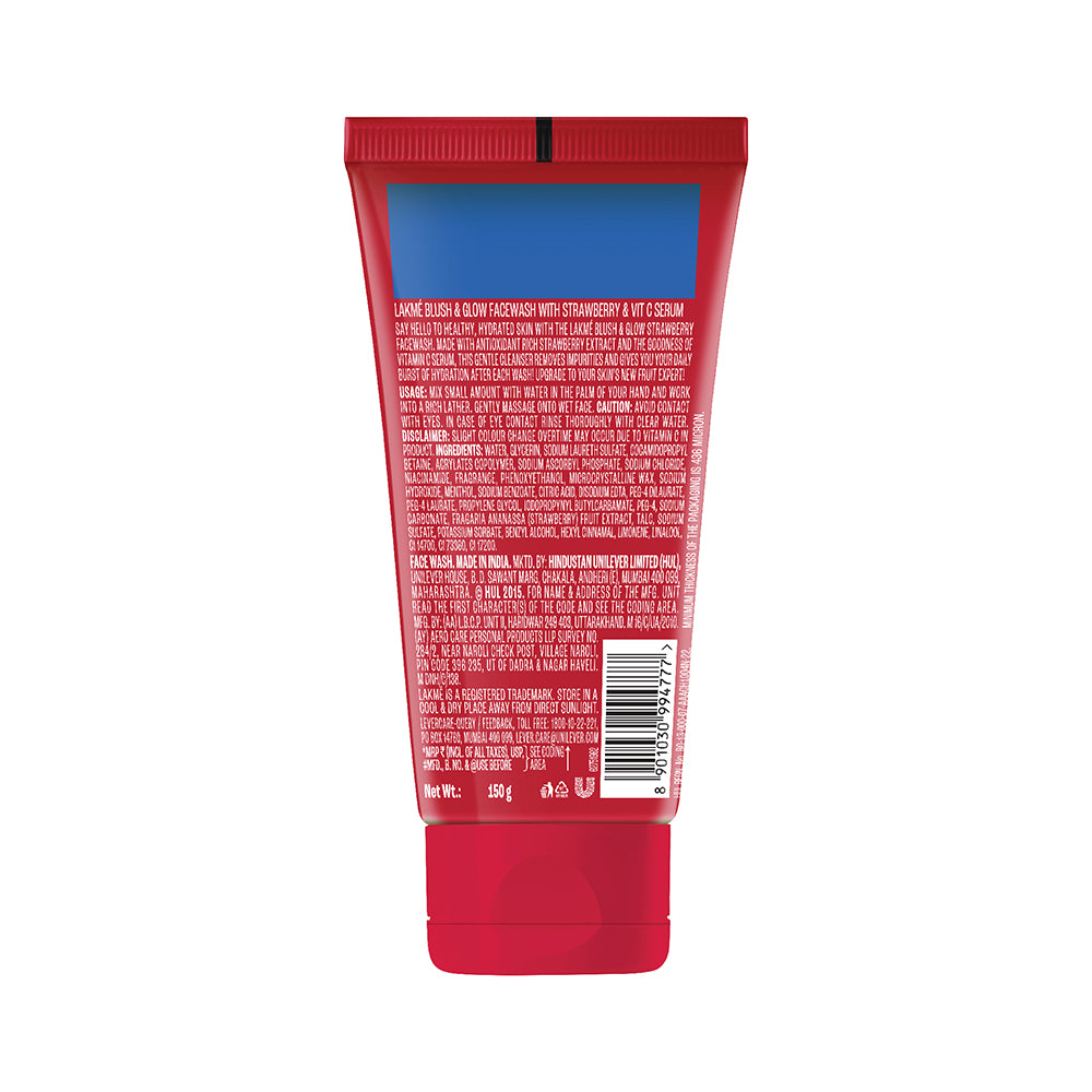 Lakme India Lakmē Blush & Glow Strawberry Freshness Gel Face Wash with Strawberry Extracts, 150g — photo 3