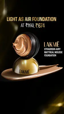 LAKME XTRAORDIN-AIRY MATTEREAL MOUSSE FOUNDATION, MATTE FINISH, WITH SPF8, 06 ALMOND HONEY