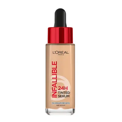 LOREAL PARIS INFALLIBLE 24H TINTED SERUM FOUNDATION DEWY FINISH 5-6 MEDIUM TAN 30ML