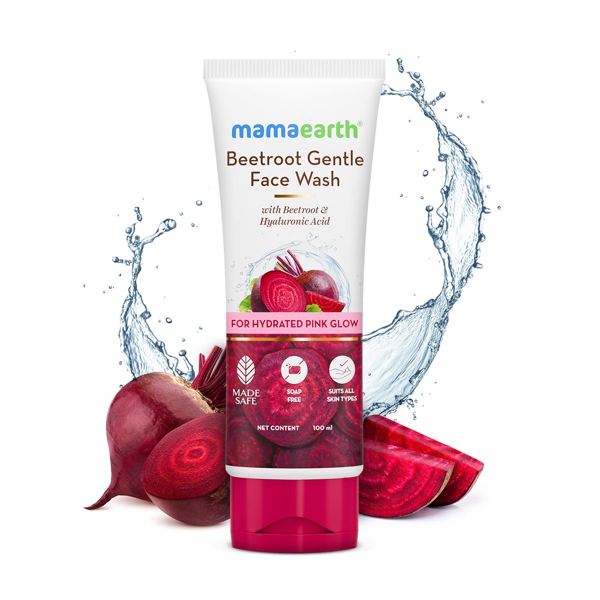 MAMA EARTH BEETROOT HYDRAFUL FACE WASH 100ML — photo 2