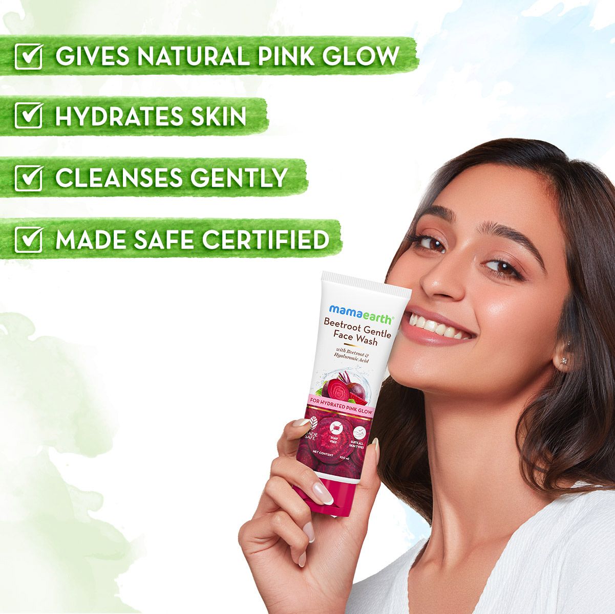 MAMA EARTH BEETROOT HYDRAFUL FACE WASH 100ML — photo 3