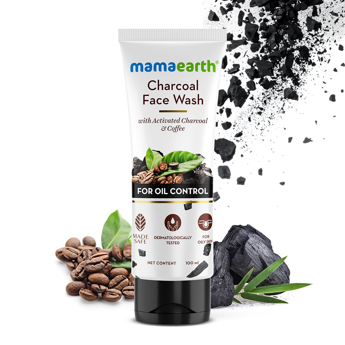 MAMA EARTH CHARCOAL FACE WASH FOR OIL CONTROL 100ML — photo 2