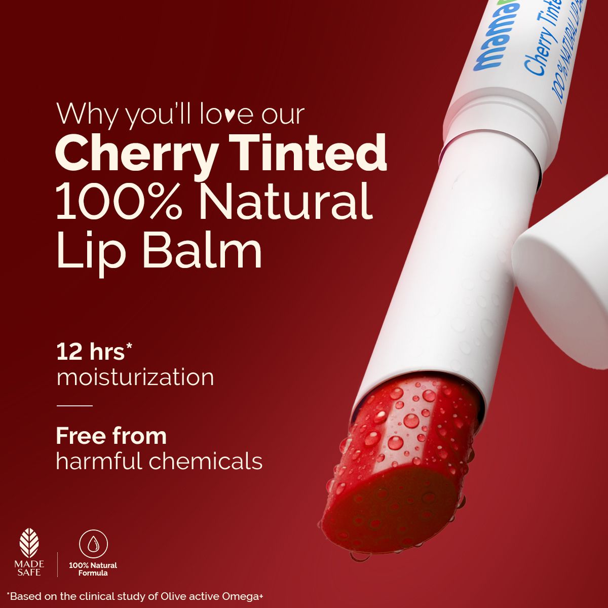 MAMA EARTH CHERRY & COCONUT OIL TINTED LIP BALM 2G — photo 2