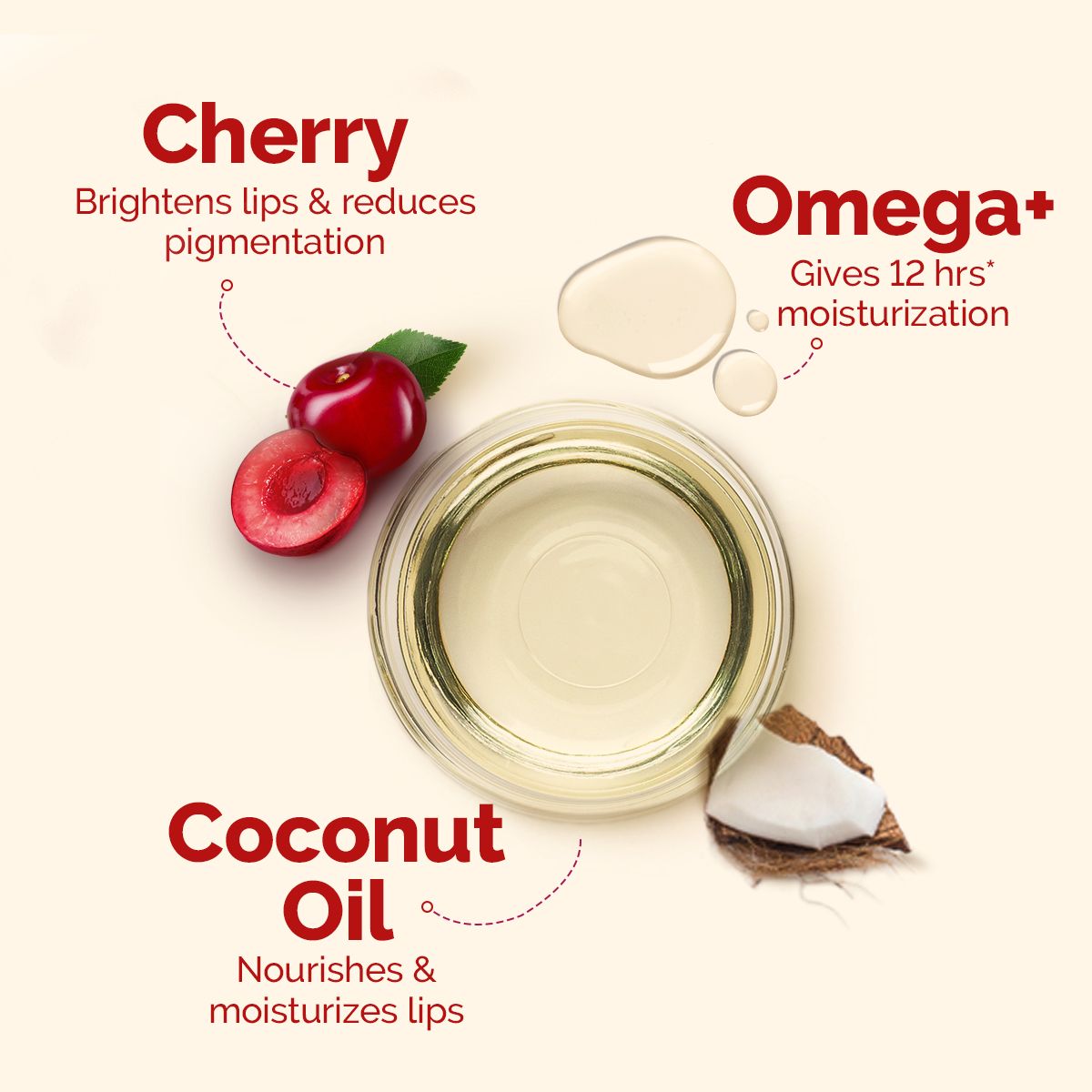 MAMA EARTH CHERRY & COCONUT OIL TINTED LIP BALM 2G — photo 3