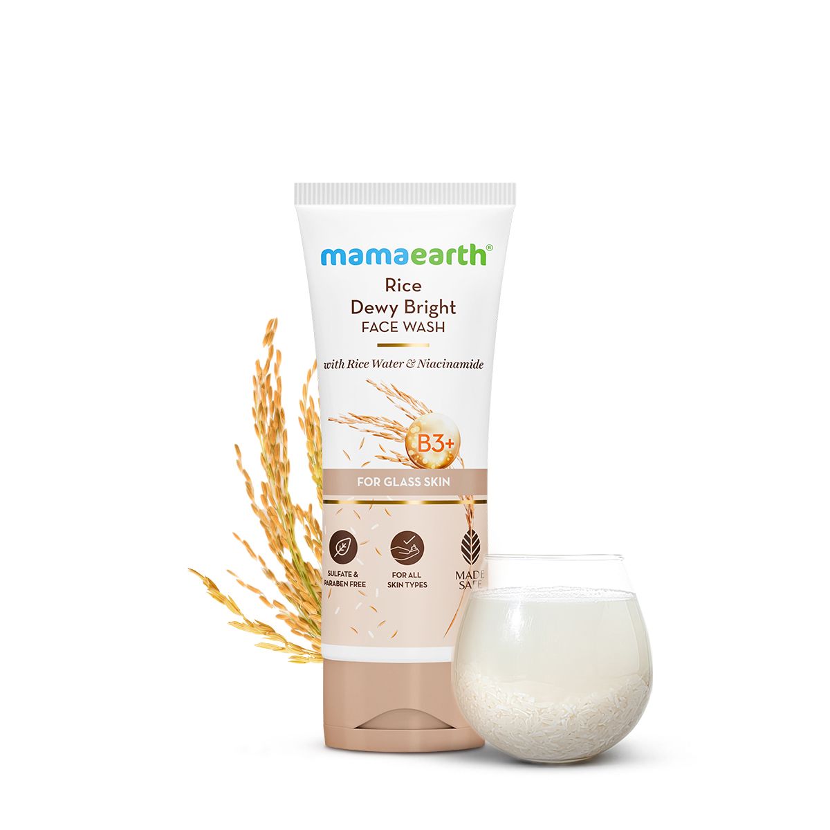 MAMA EARTH RICE DEWY BRIGHT FACE WASH 100ML — photo 3