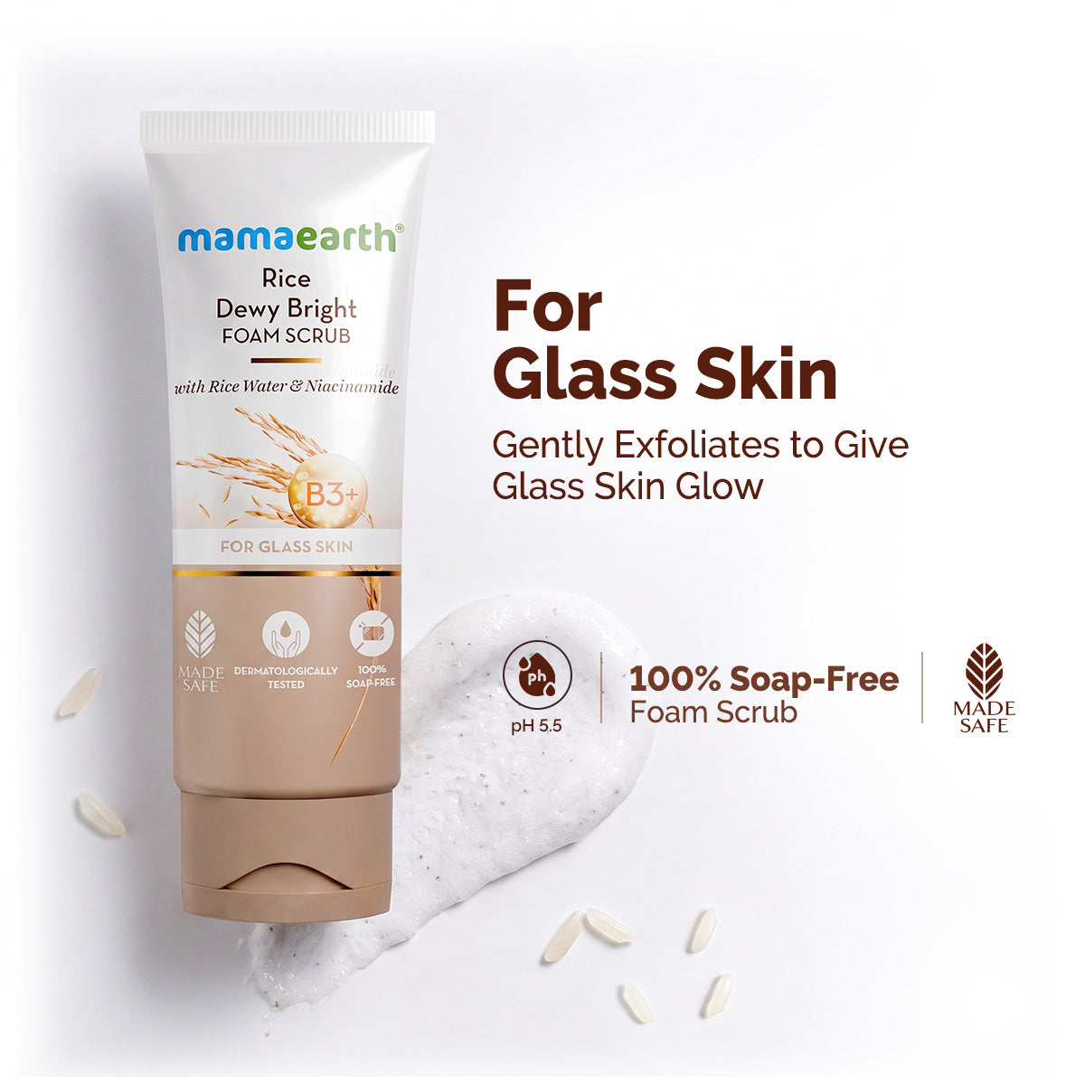 MAMA EARTH RICE FACE SCRUB 100G — photo 2