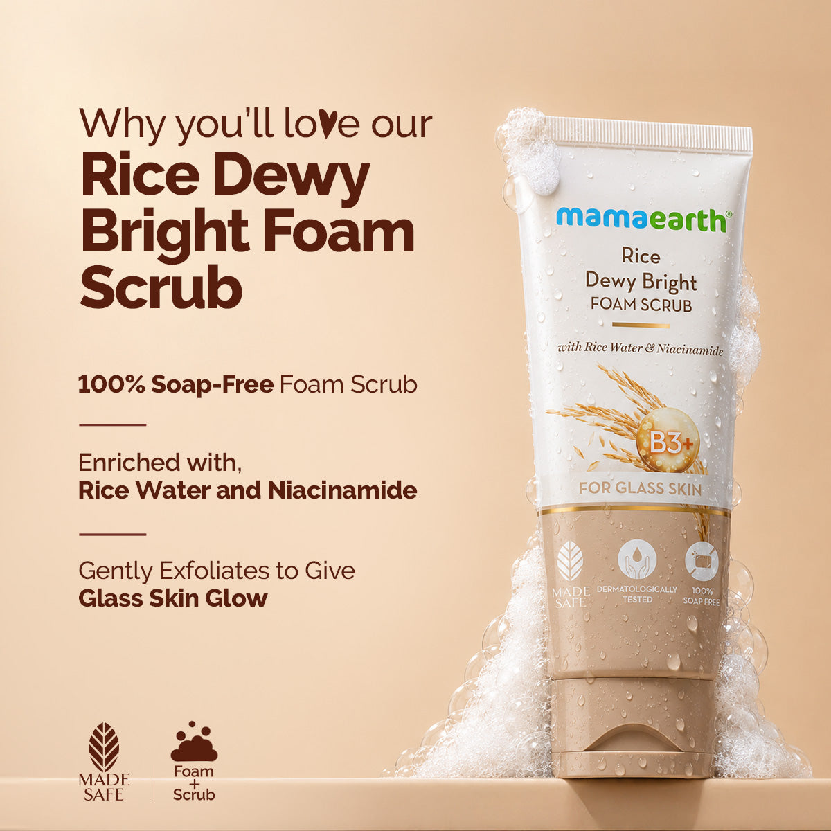 MAMA EARTH RICE FACE SCRUB 100G — photo 3