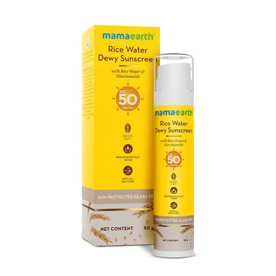 MAMA EARTH RICE WATER DEWY SUNCREAM SPF 50 50GM