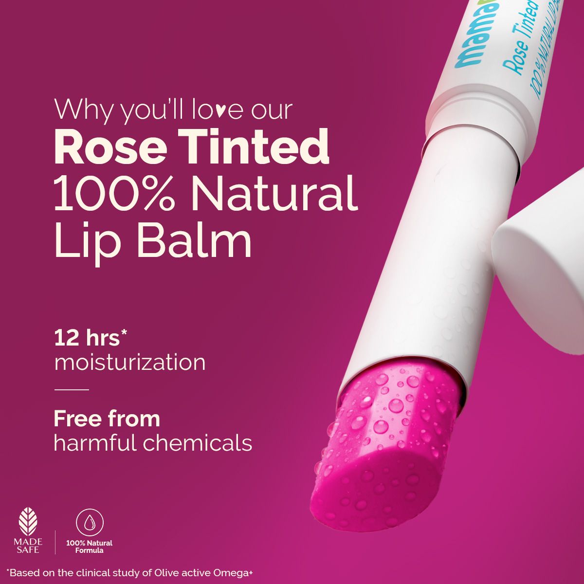 MAMA EARTH ROSE & CASTOR OIL TINTED LIP BALM 2G — photo 3