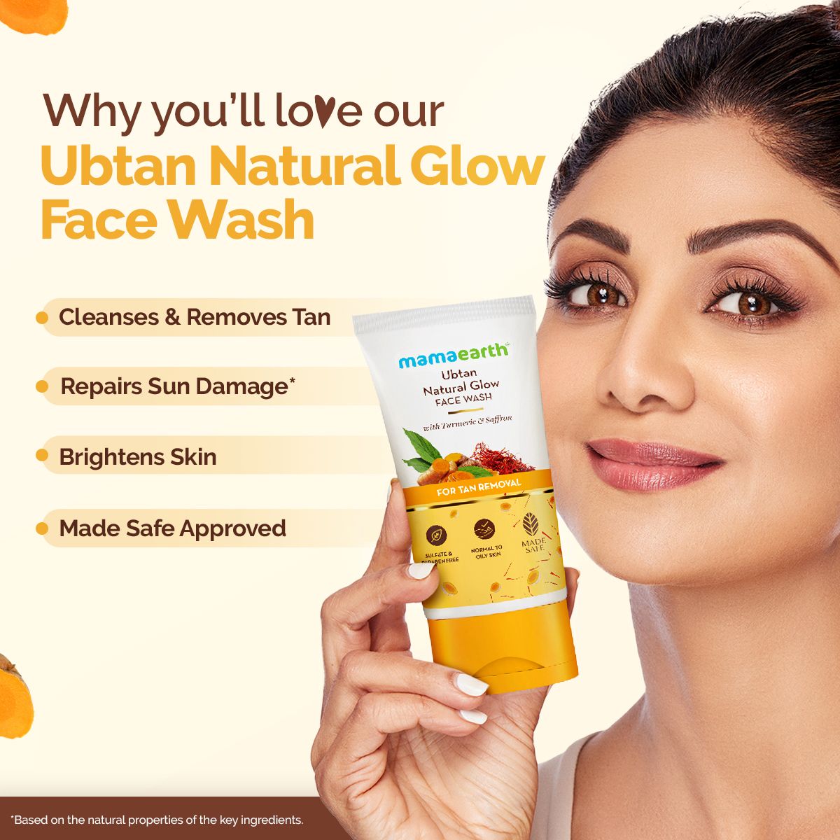 MAMA EARTH UBTAN NATURAL GLOW FACE WASH 100ML — photo 3