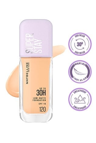 Maybelline New York Super Stay Lumi Matte Foundation, 120