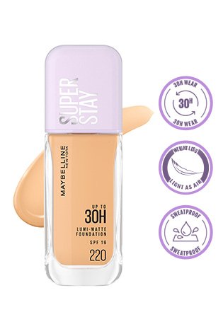 Maybelline New York Super Stay Lumi Matte Foundation, 220