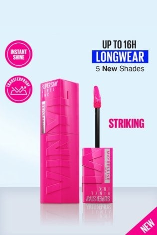 Maybelline New York Superstay Vinyl Ink Liquid Lipstick, Striking