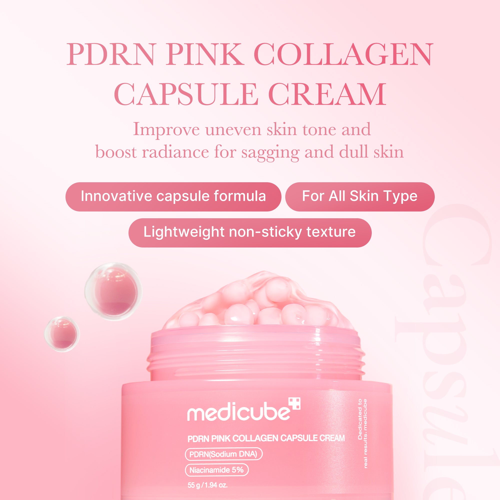 MEDICUBE PDRN PINK COLLAGEN CAPSULE CREAM 55G — photo 2