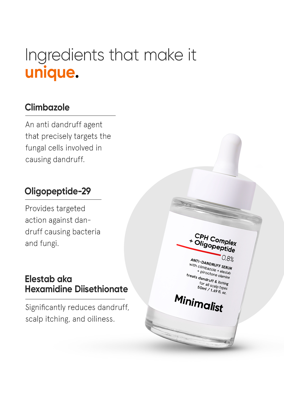 MINIMALIST CPH COMPLEX+OLIGOPEPTIDE 0.8% ANTI DANDRUFF SERUM 50ML — photo 4