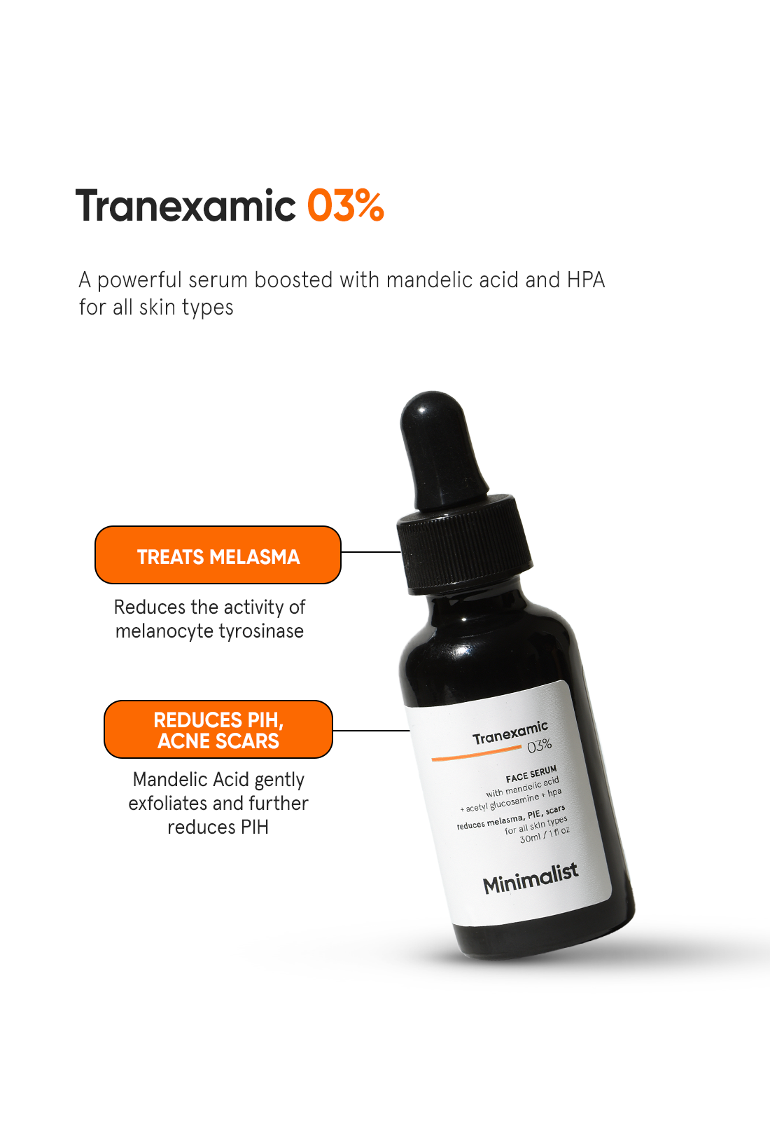 MINIMALIST TRANEXAMIC 03% FACE SERUM 30ML — photo 2
