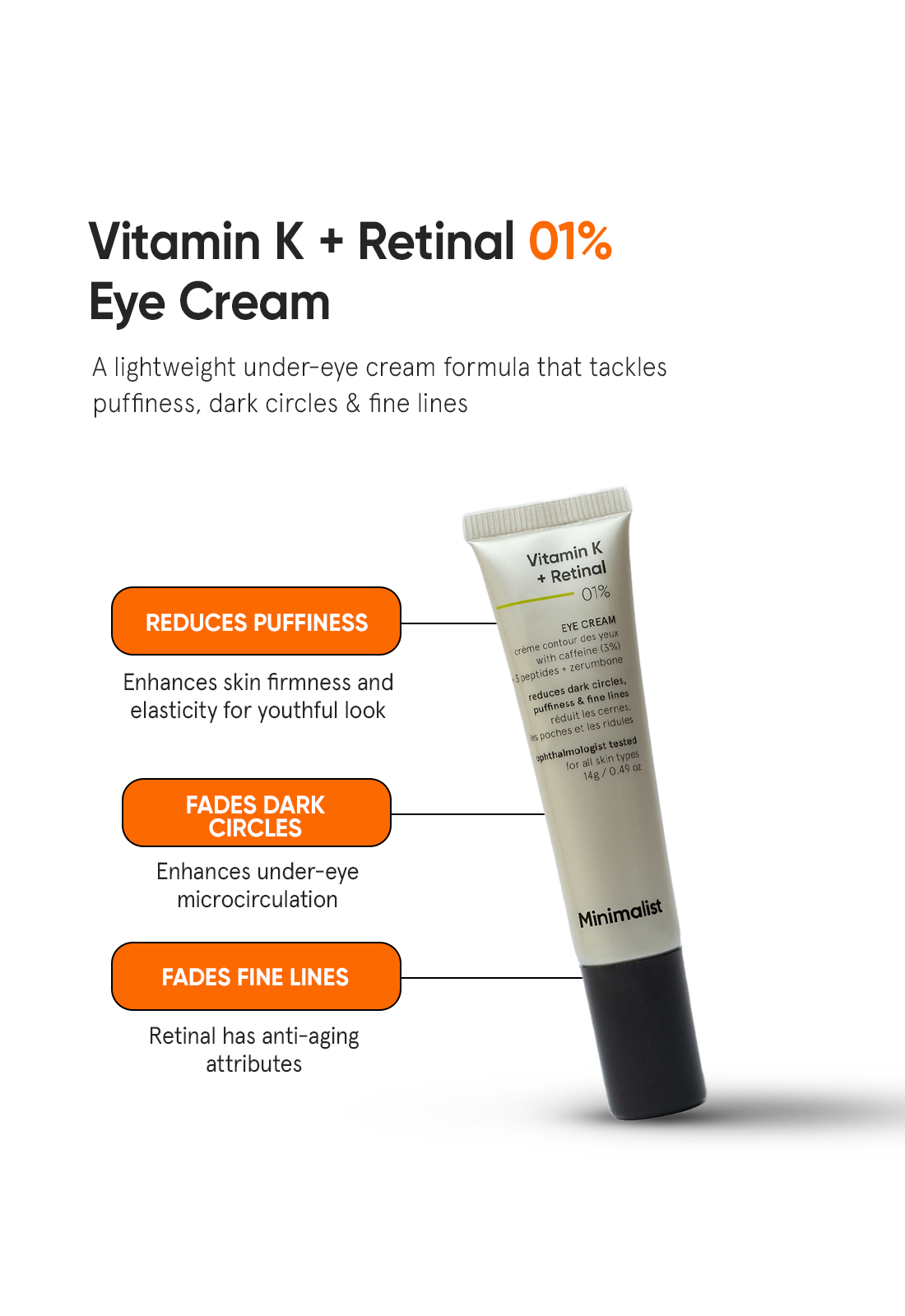 MINIMALIST VITAMIN K+RETINOL 01% EYE CREAM 14GM — photo 2