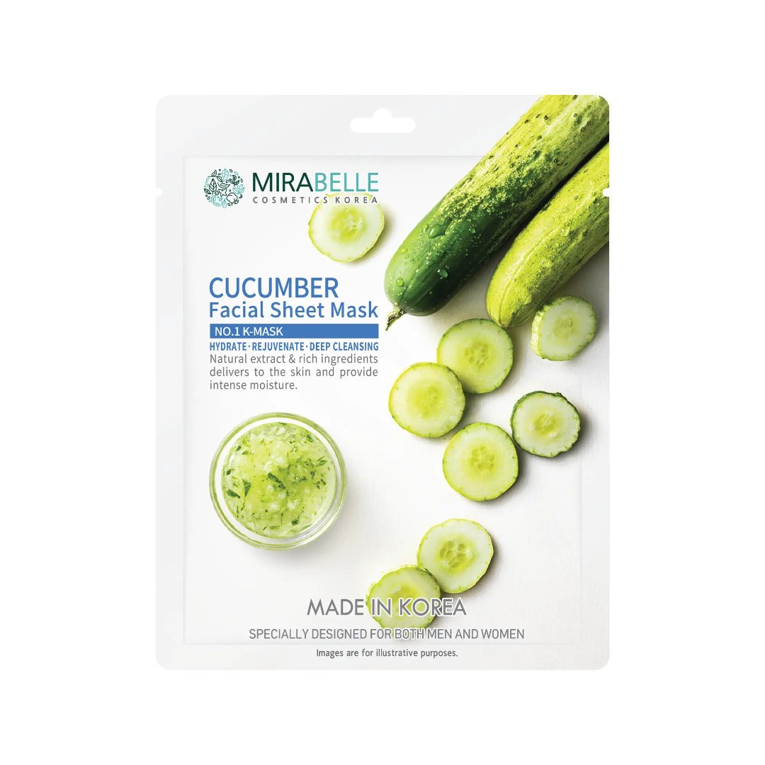 MIRABELLE CUCUMBER SHEET MASK