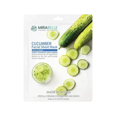 MIRABELLE CUCUMBER SHEET MASK