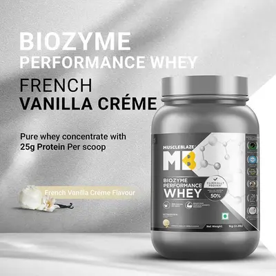 MUSCLE BLAZE BIOZYME PERFORMANCE WHEY FRENCH VANILLA 1KG