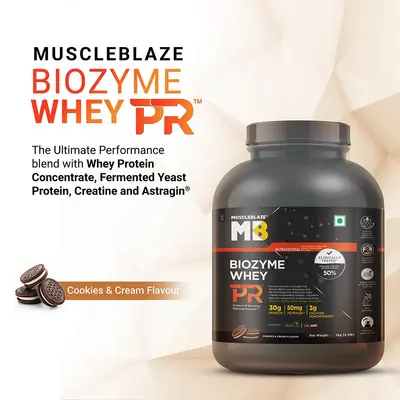 MUSCLE BLAZE BIOZYME WHEY PR COOKIES CREAM FLAVOUR 2KG