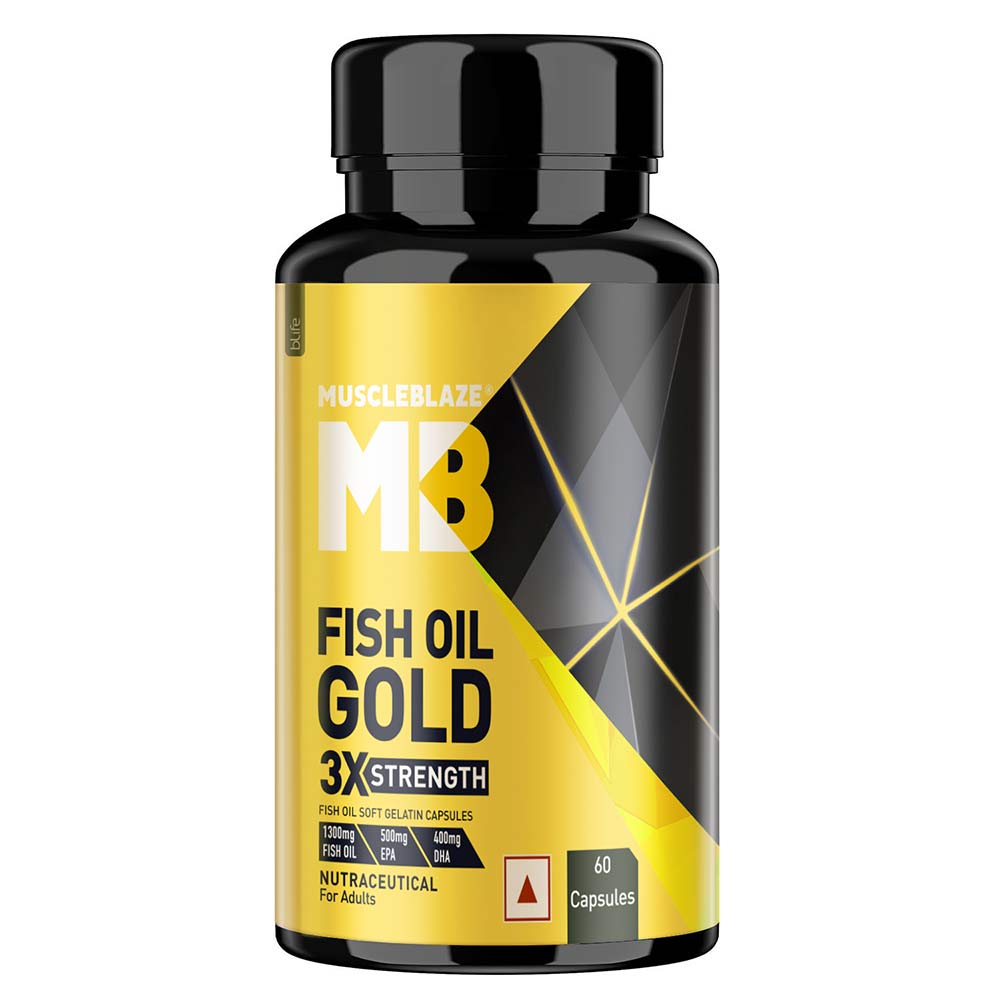 MUSCLE BLAZE FISH OIL GOLD 3X STRENGTH 60CAPS — photo 2