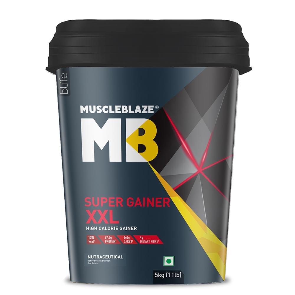 MUSCLE BLAZE SUPER GAINER BLACK 11 LB (5KG)- CHOCOLATE — photo 2