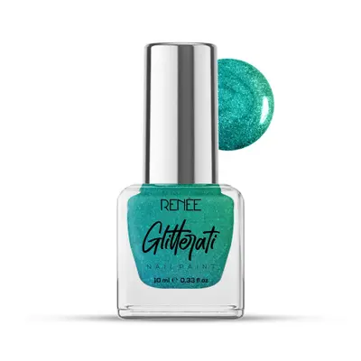 Nails RENEE Glitterati Nail Paint 10ml, Purple Galaxy
