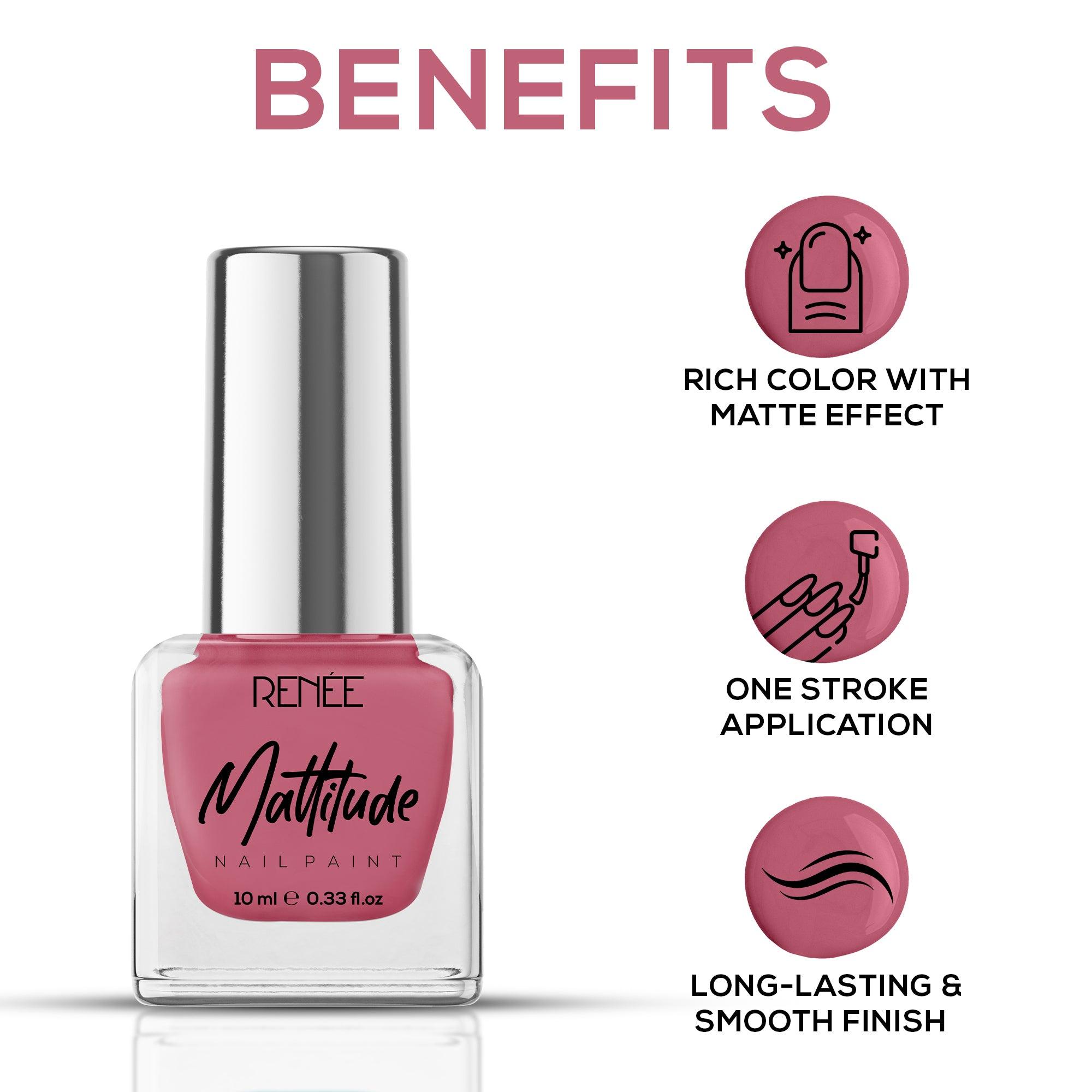 Nails RENEE Mattitude Nail Paint 10ml, Azuru Blu — photo 3