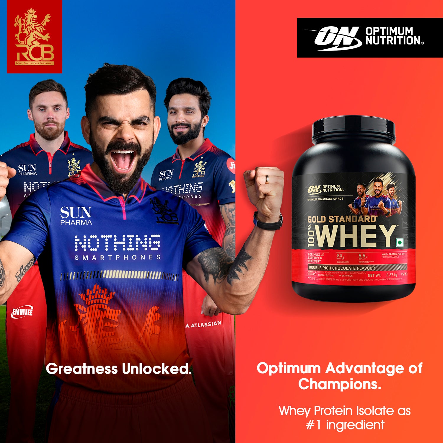 ON GOLD STANDARD 100% WHEY DBL RICH CHOC FLAVOUR 2.27KG — photo 3