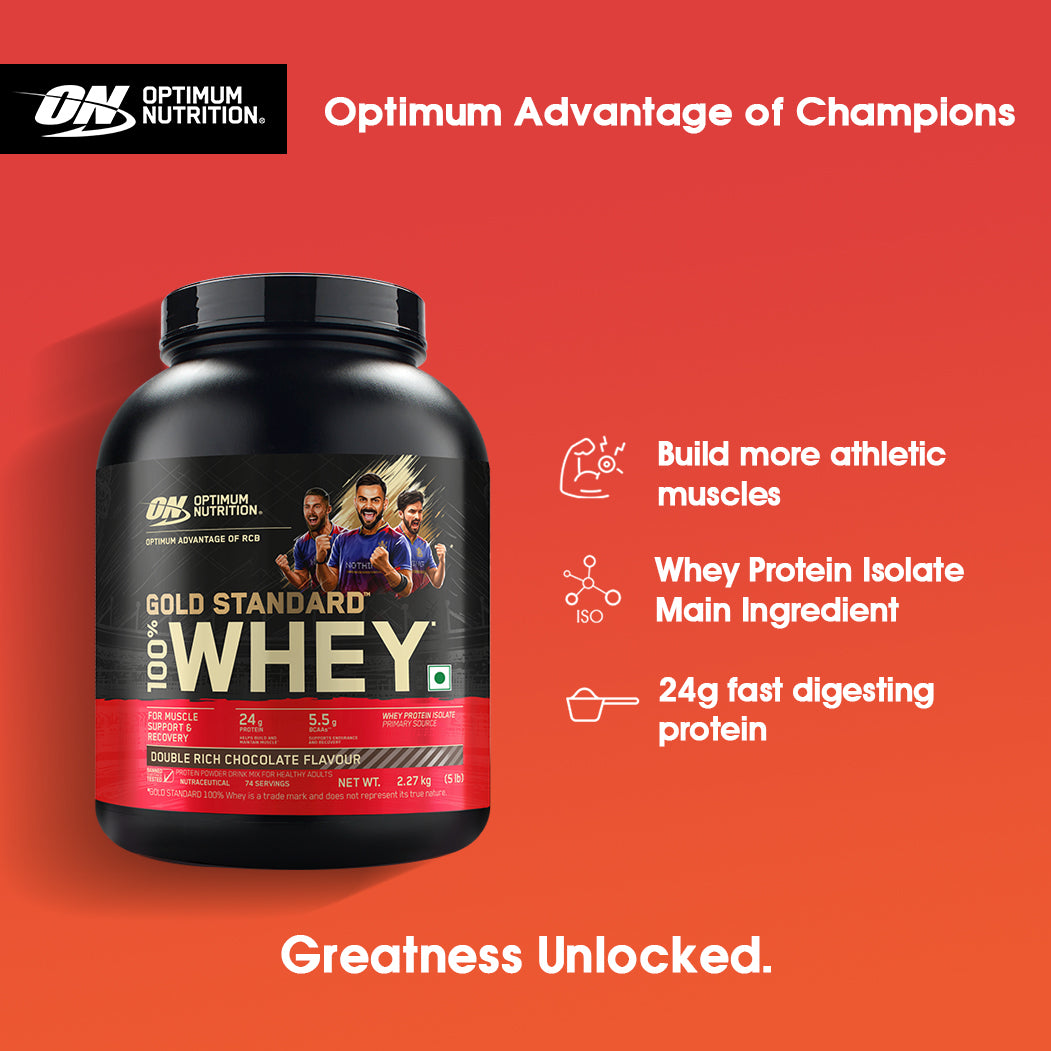 ON GOLD STANDARD 100% WHEY DBL RICH CHOC FLAVOUR 2.27KG — photo 4