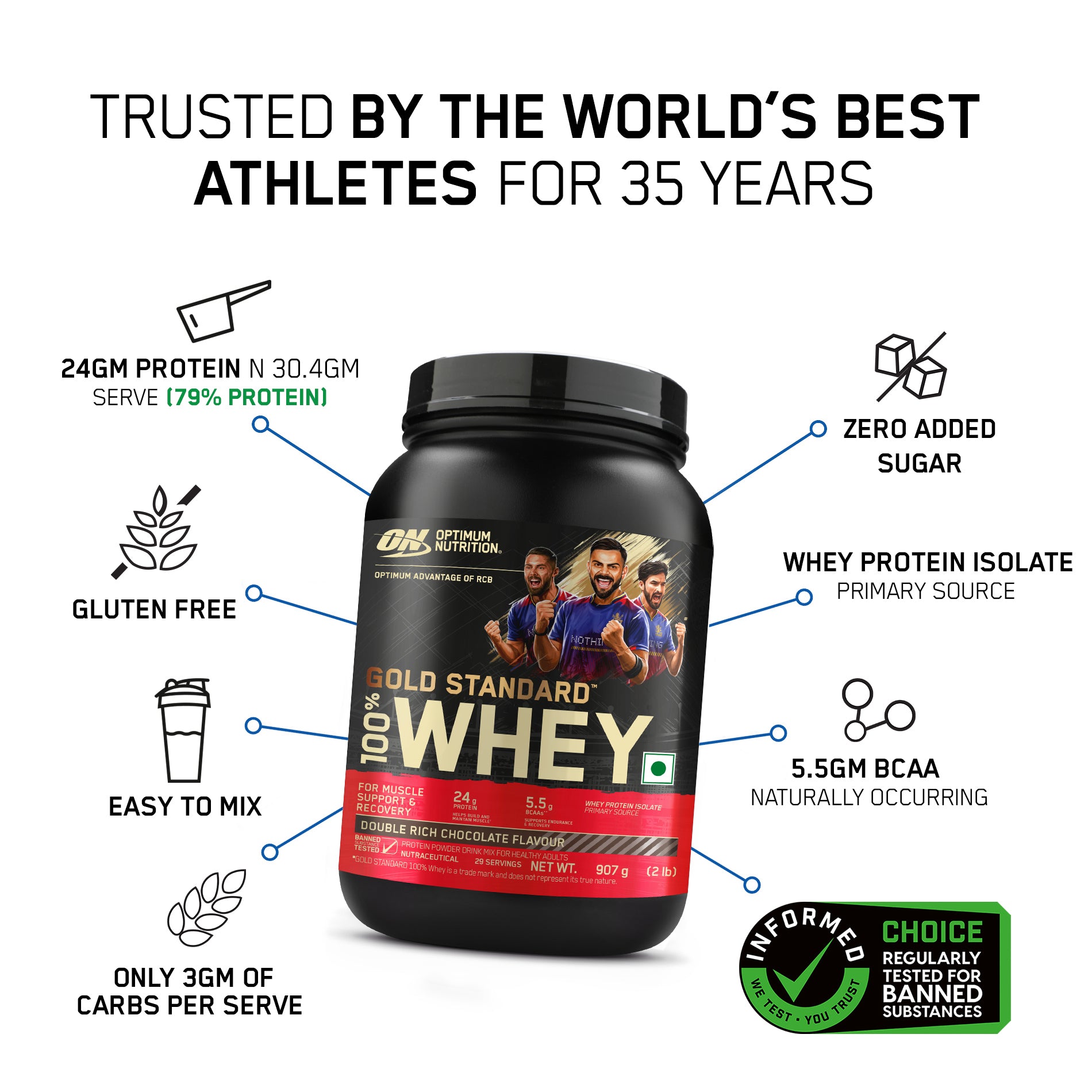 ON GOLD STANDARD 100% WHEY VAN ICECRM FLAVOUR 2.27KG — photo 2
