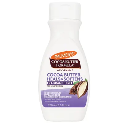 PALMERS COCOA BUTTER HEALS SOFTENS FRAGRANCE FREE LOTION 250ML