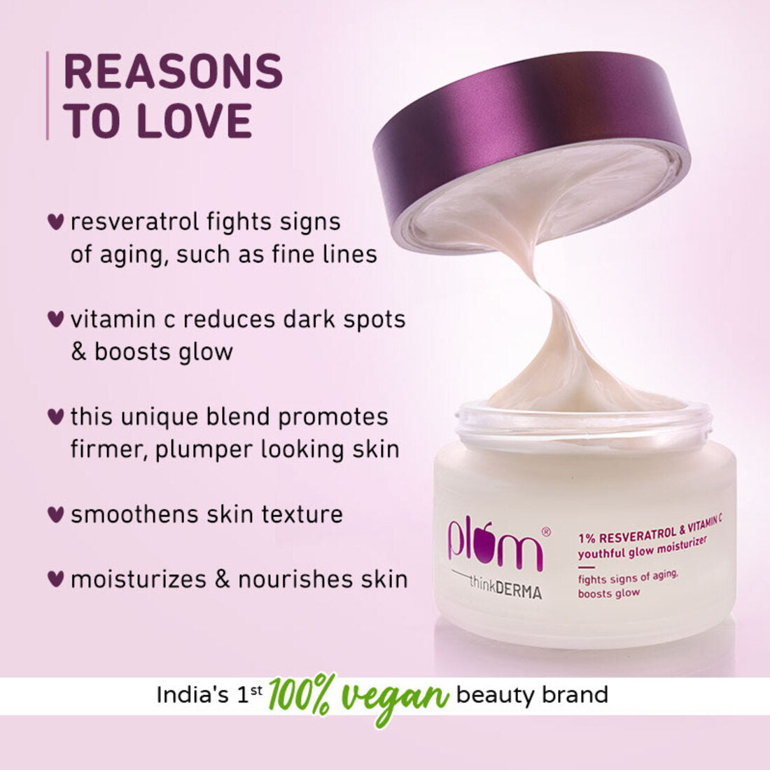 Plum Goodness 1% Resveratrol & Vitamin C Youthful Glow Moisturizer — photo 2