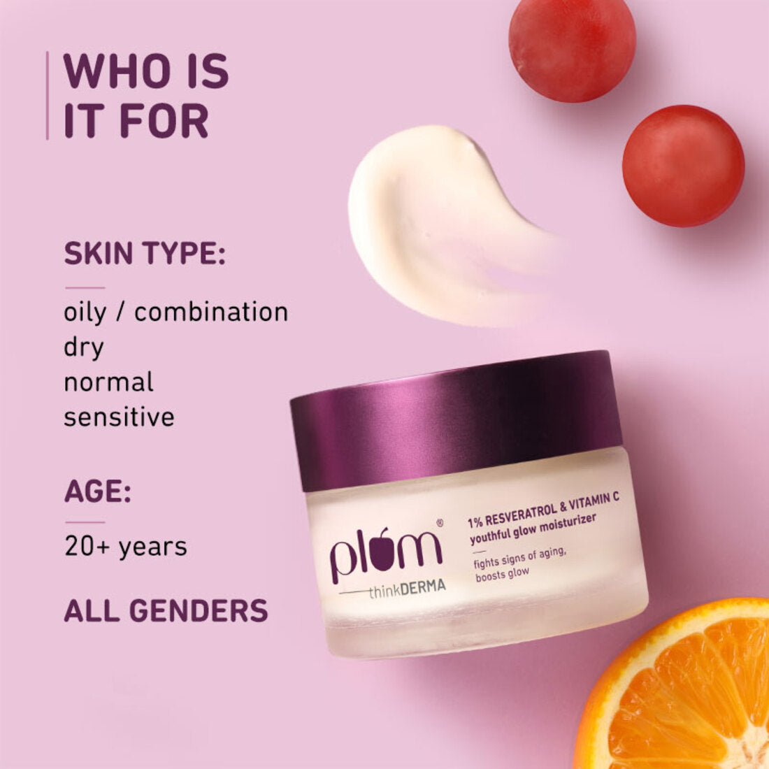 Plum Goodness 1% Resveratrol & Vitamin C Youthful Glow Moisturizer — photo 3