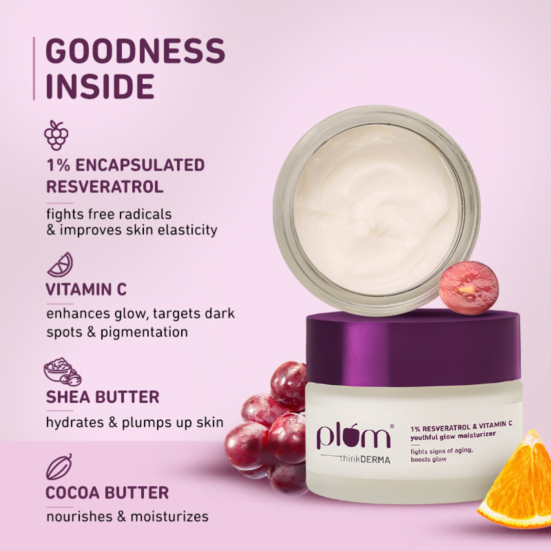 Plum Goodness 1% Resveratrol & Vitamin C Youthful Glow Moisturizer — photo 4