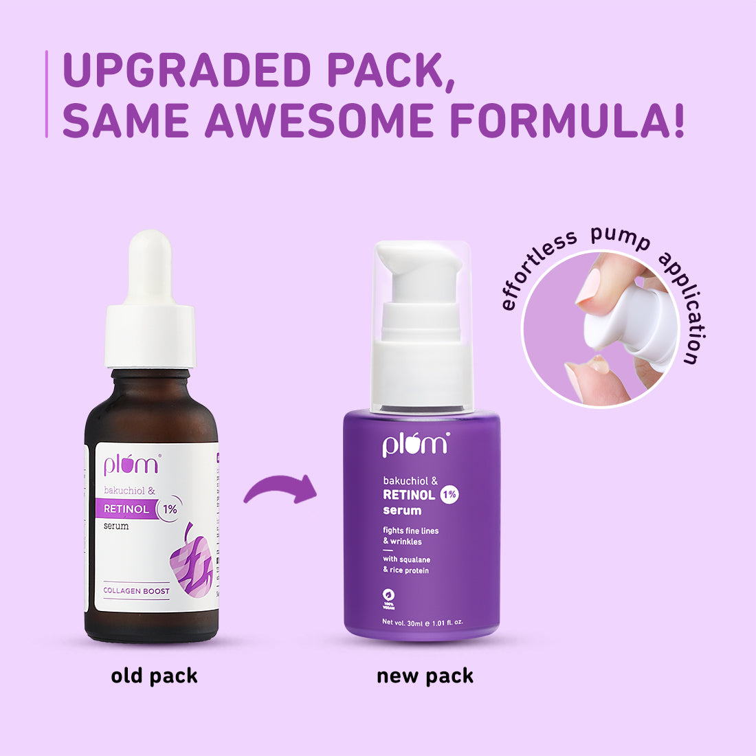 Plum Goodness 1% Retinol & Bakuchiol Face Serum For Ageing Skin, 20 ml — photo 2