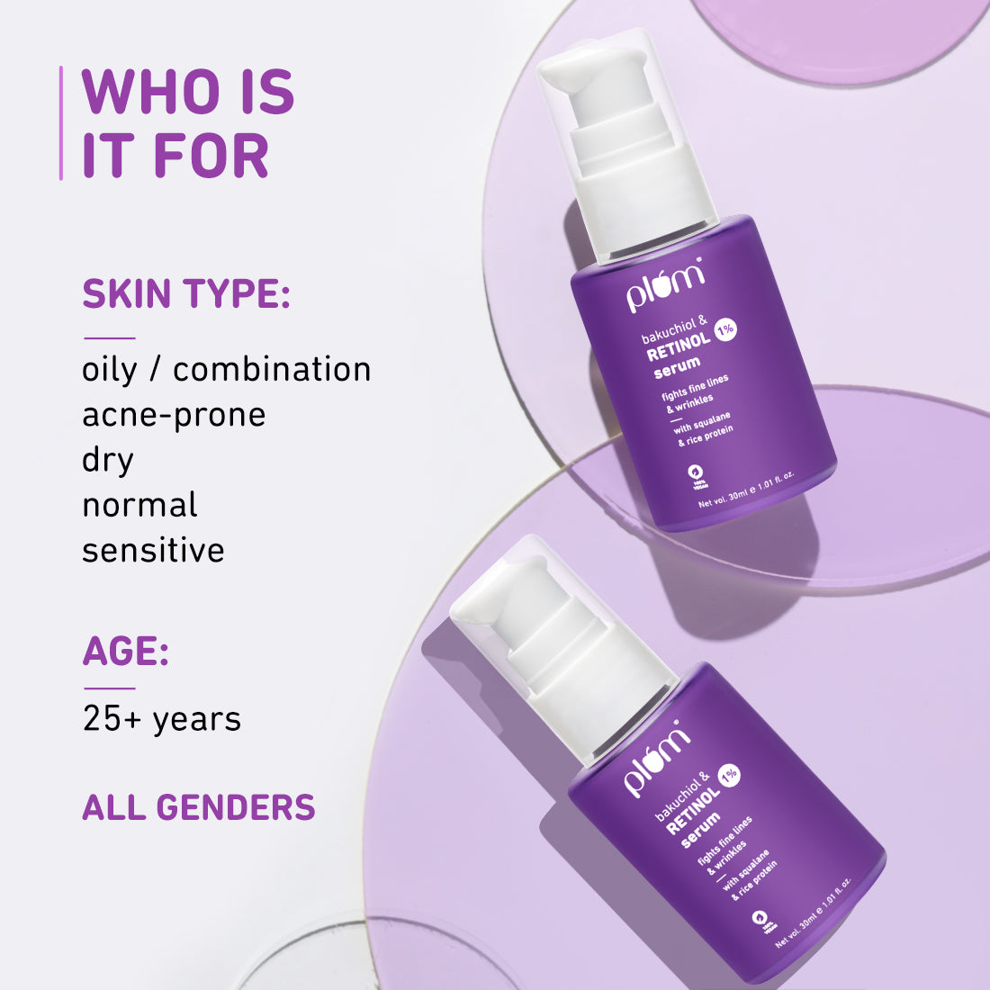 Plum Goodness 1% Retinol & Bakuchiol Face Serum For Ageing Skin, 20 ml — photo 4