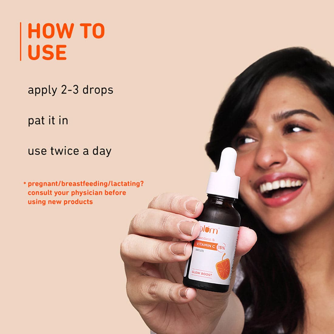Plum Goodness 15% Vitamin C & Mandarin Glow Boost Serum - Pack of 2, 20 ml X 2 — photo 4