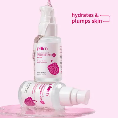 Plum Goodness Bulgarian Rose & 2% Hyaluronic Acid Serum For Dry Skin