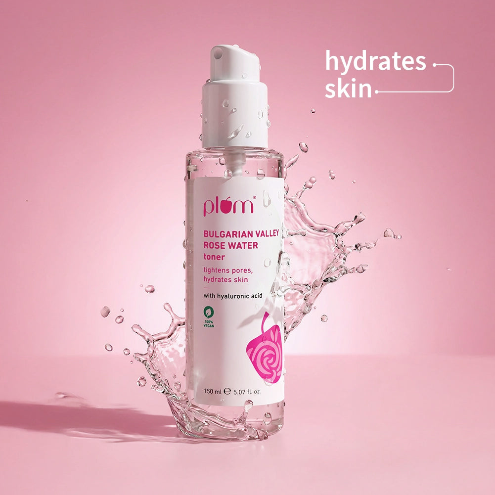 Plum Goodness Bulgarian Valley Rose Water Toner For Dry Skin, 100 ml