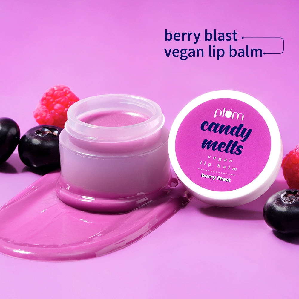Plum Goodness Candy Melts Vegan Lip Balm, Berry Feast