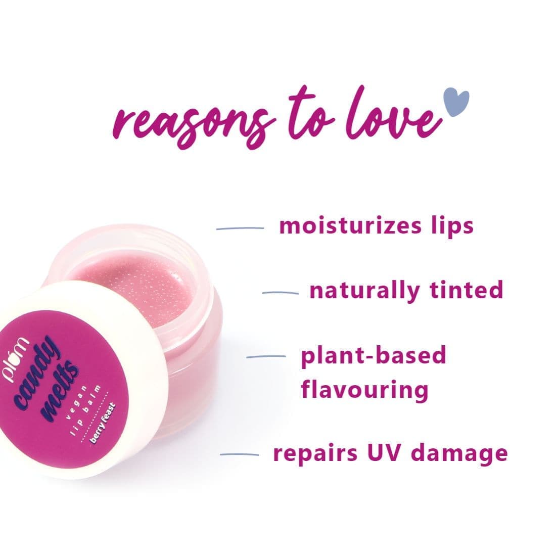 Plum Goodness Candy Melts Vegan Lip Balm, Berry Feast — photo 4