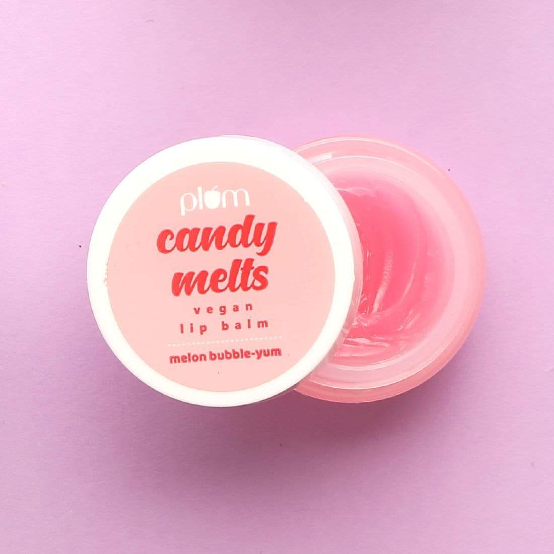 Plum Goodness Candy Melts Vegan Lip Balm, Melon Bubble-Yum — photo 2