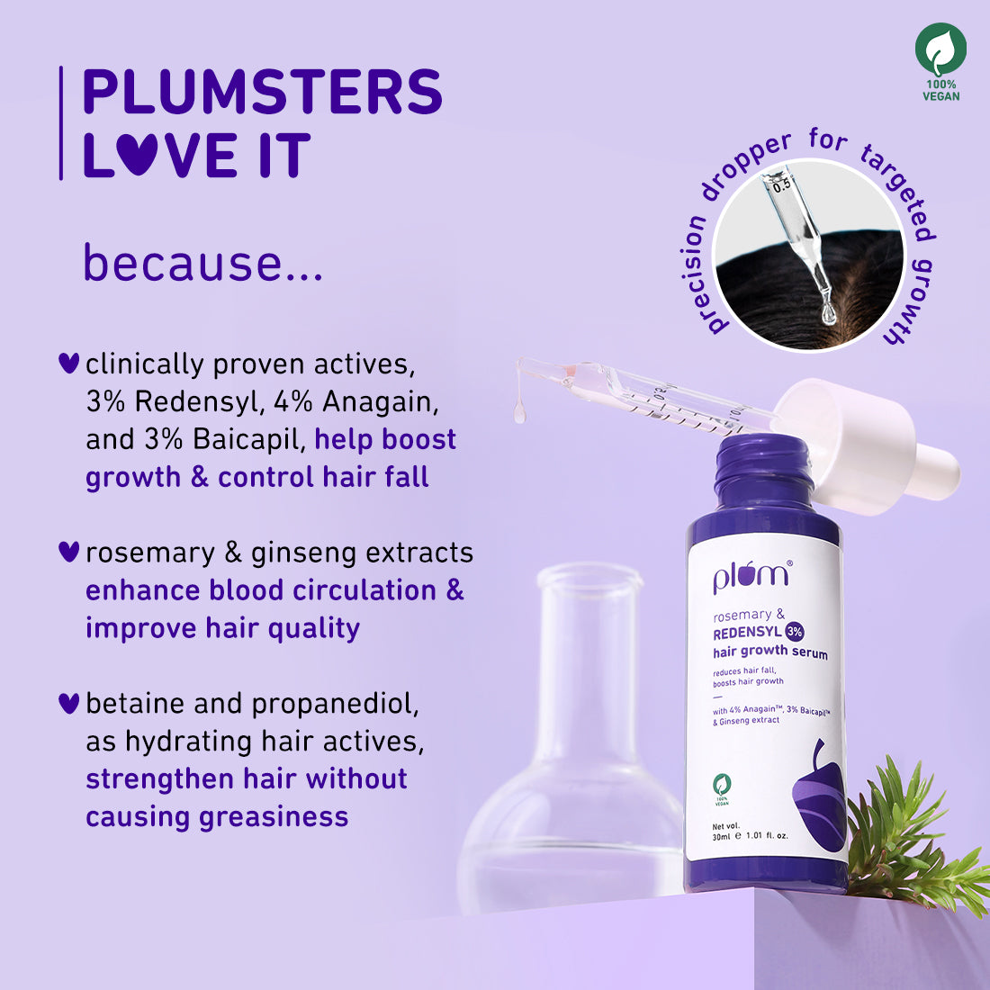 Plum Goodness Rosemary & 3% Redensyl Hair Growth Serum — photo 3