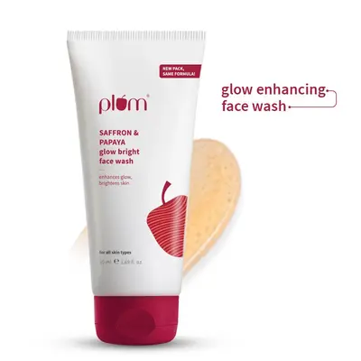 PLUM SAFFRON PAPAYA GLOW BRIGHT FACE WASH 50ML