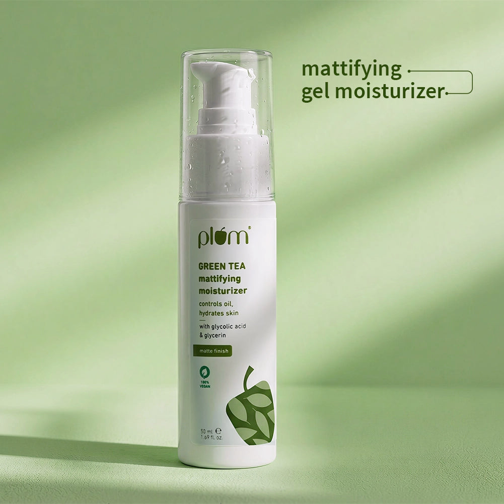 plumgoodness Green Tea Mattifying Moisturizer for Oily & Acne-Prone Skin